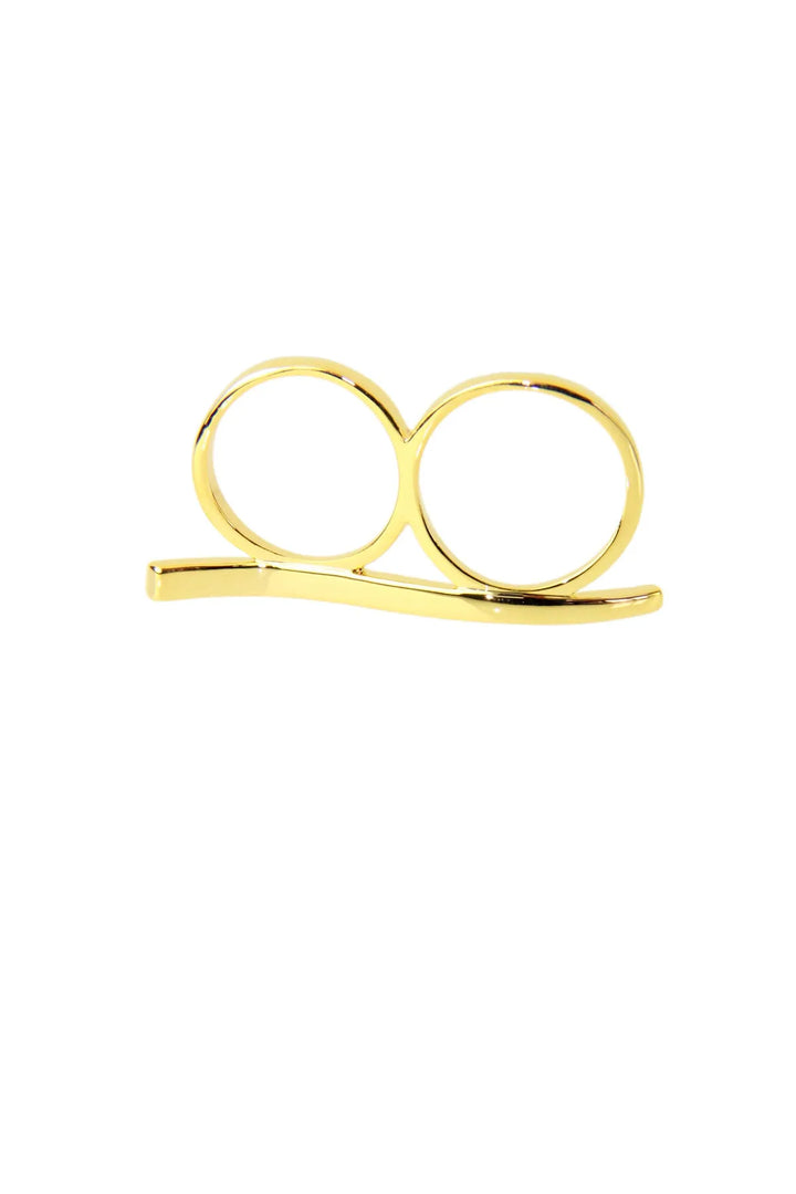Double the Bar Ring Gold