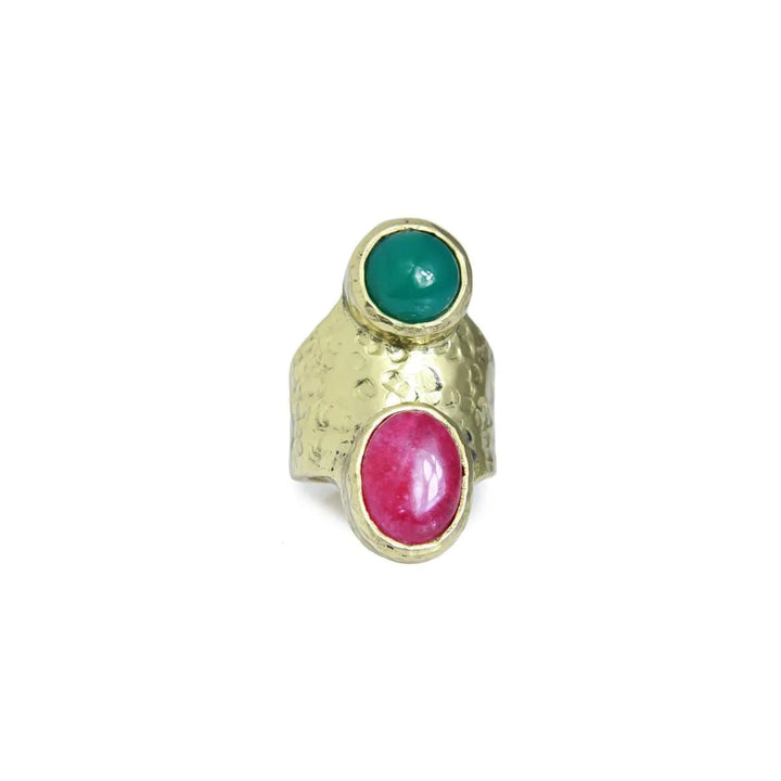 Agate Ring Medium Violetred