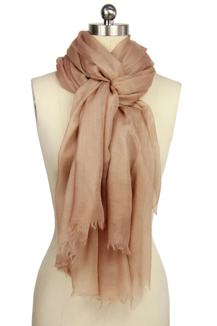 Delicate Solid Cashmere Scarf Burly Wood