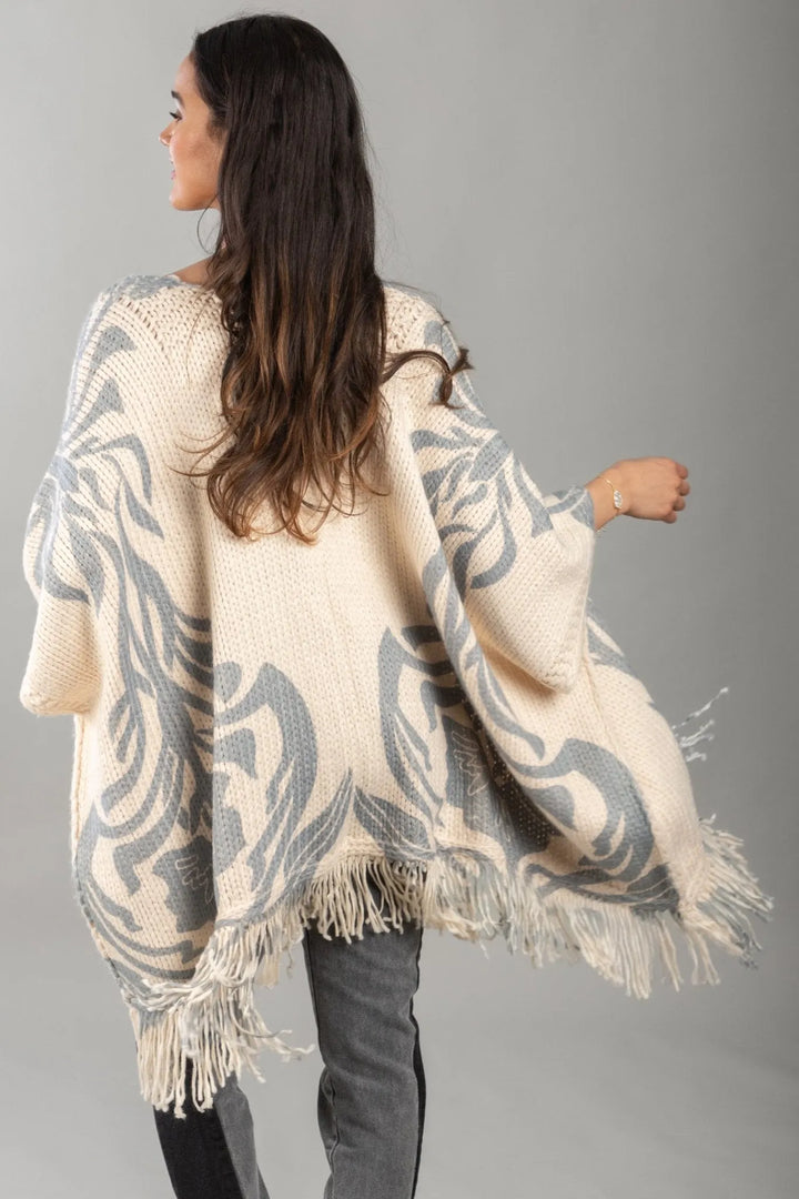 Elora Knit Tassel Kimono Corn Silk