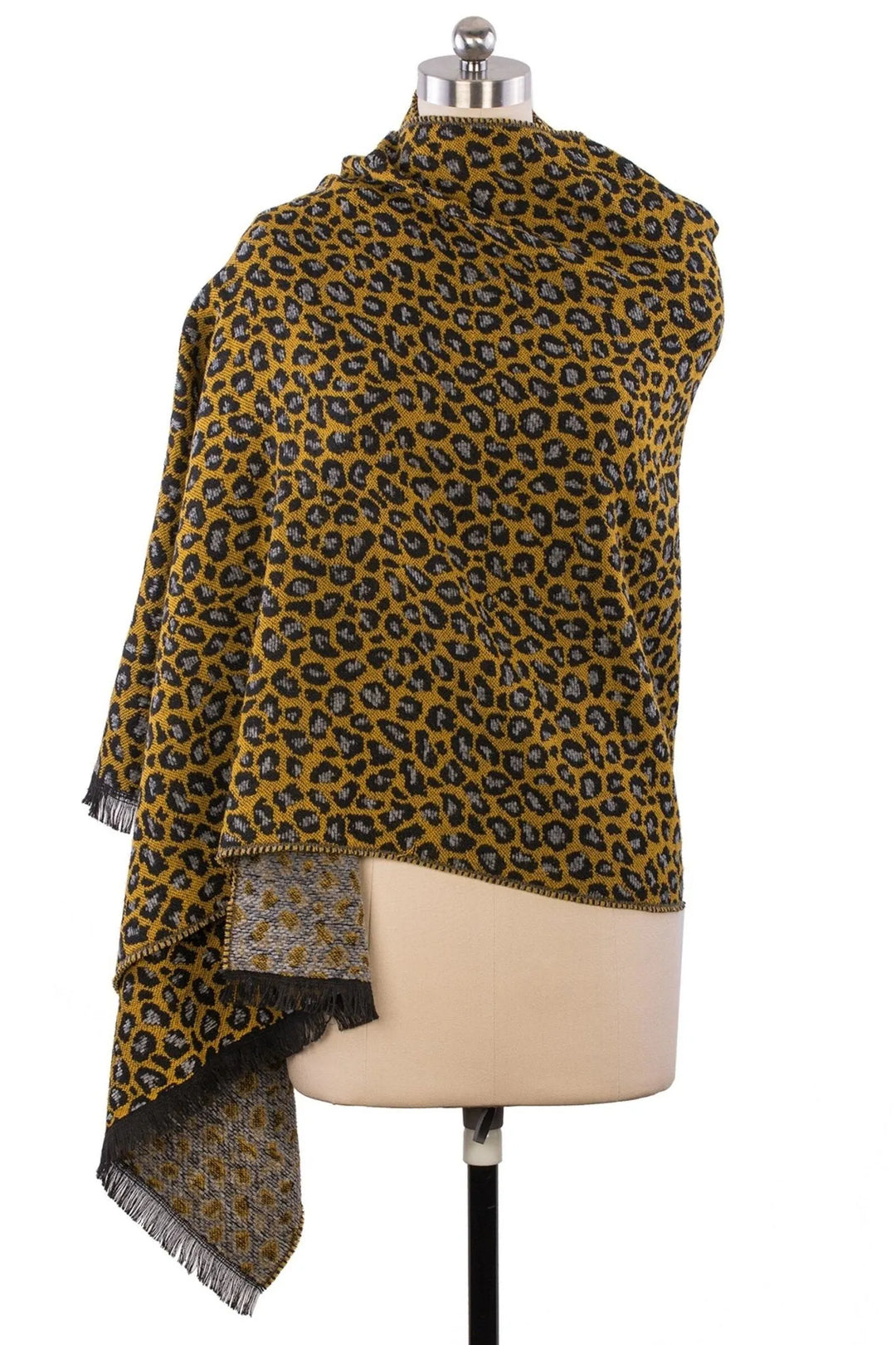 Leopard Reversible Wild Scarf Olive