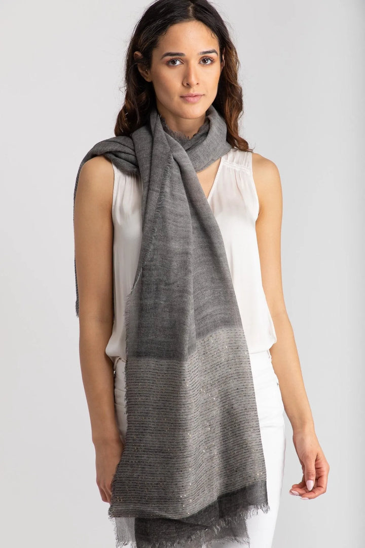 Lenox Shimmering Scarf Dark Gray