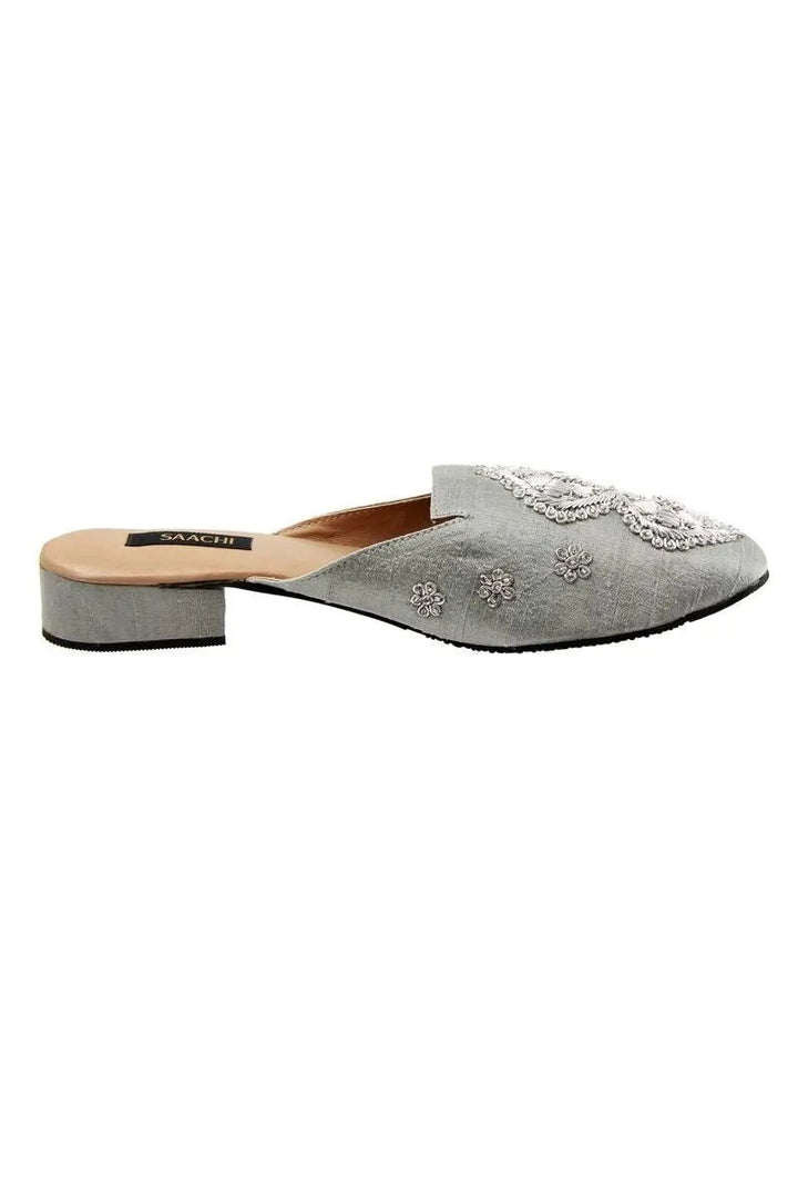 Forget Me Not Motif Mule Darkgray