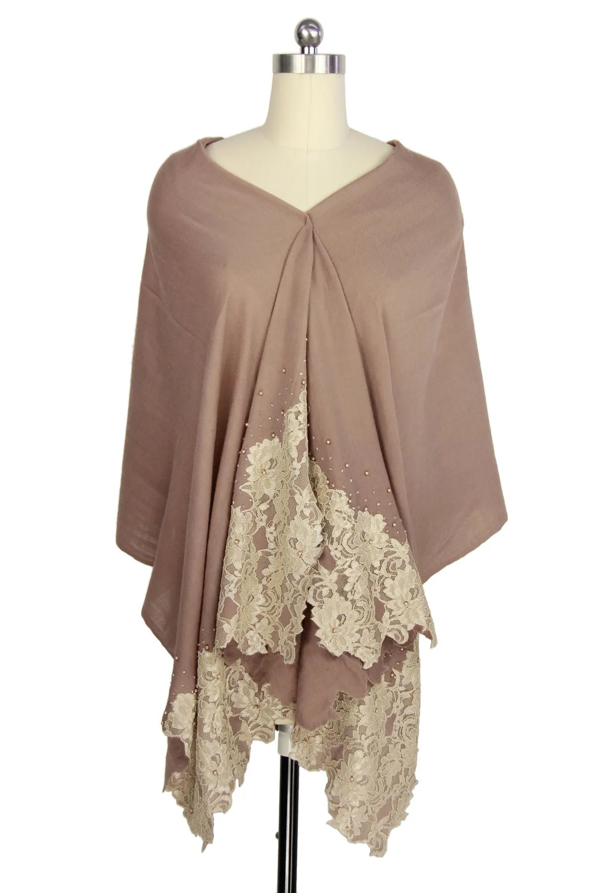 Beaded Floral Embroidered Scarf – SAACHI