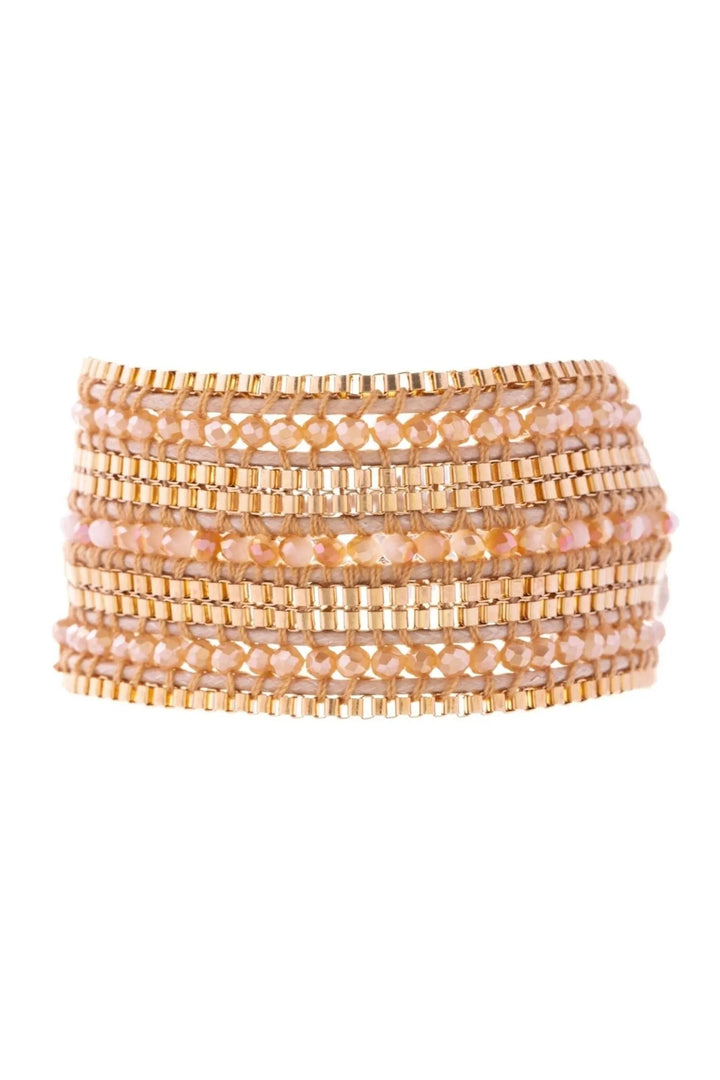 Beaded Layered Bracelet Gold