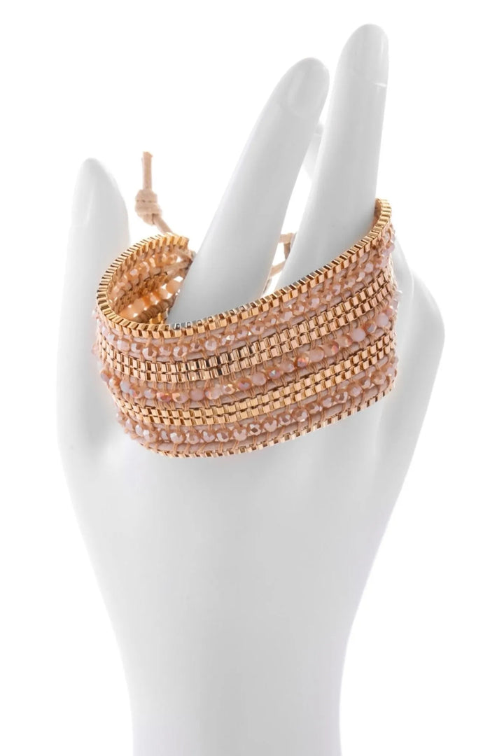 Beaded Layered Bracelet Gold