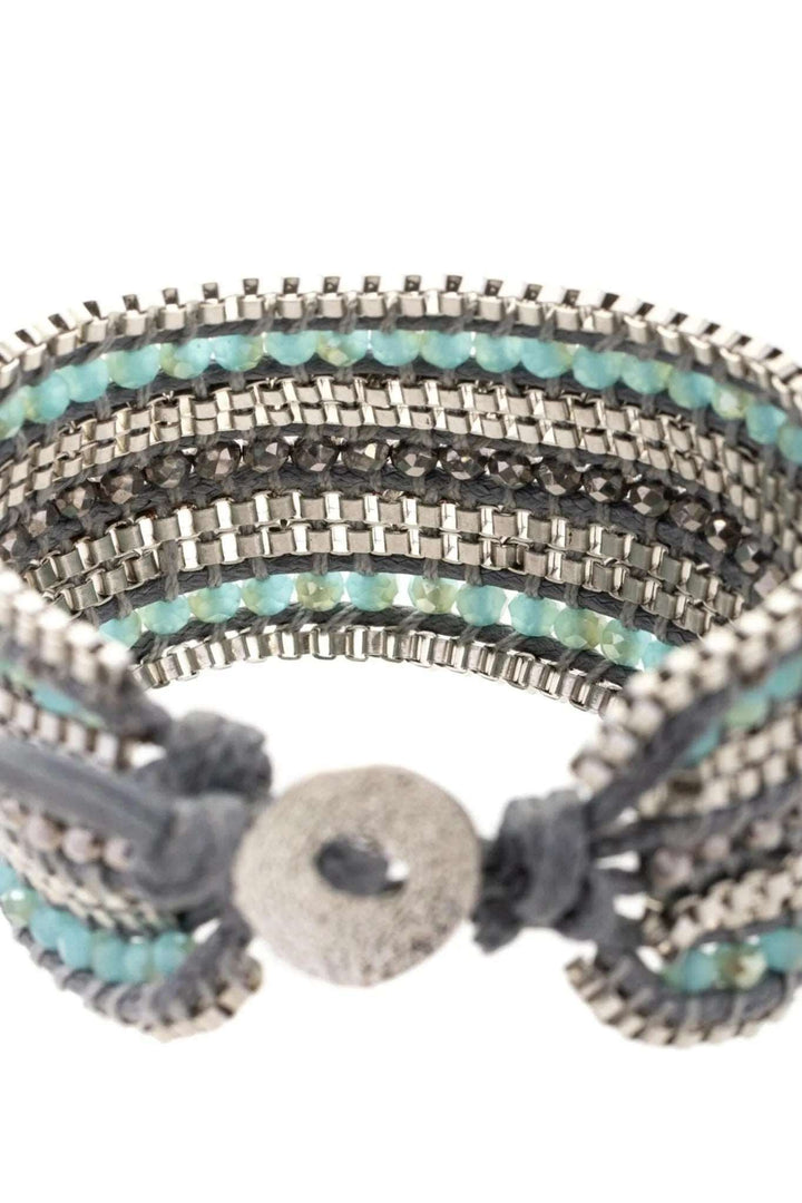 Beaded Layered Bracelet Dark Turquoise