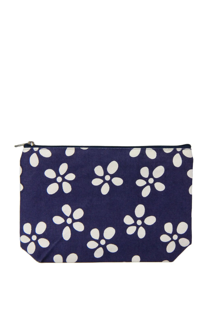 Daisies Cosmetic Bag Indigo