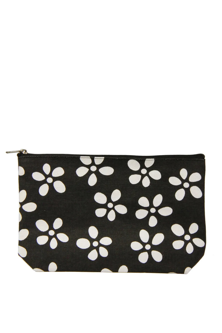 Daisies Cosmetic Bag Black