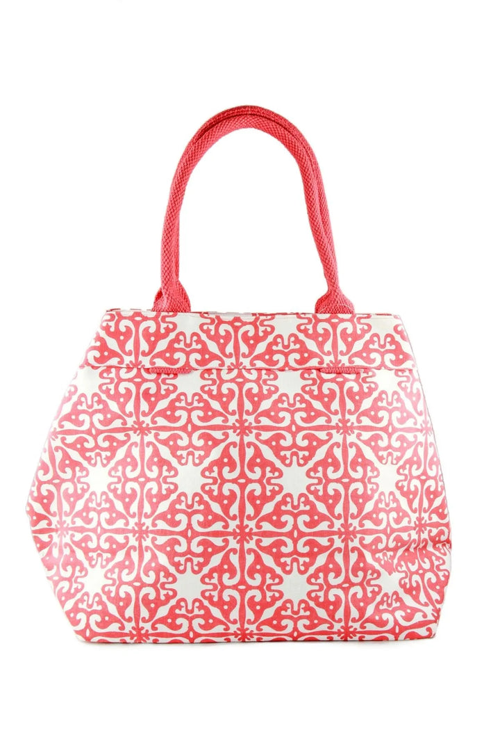 Tile Tote Bag Indian red