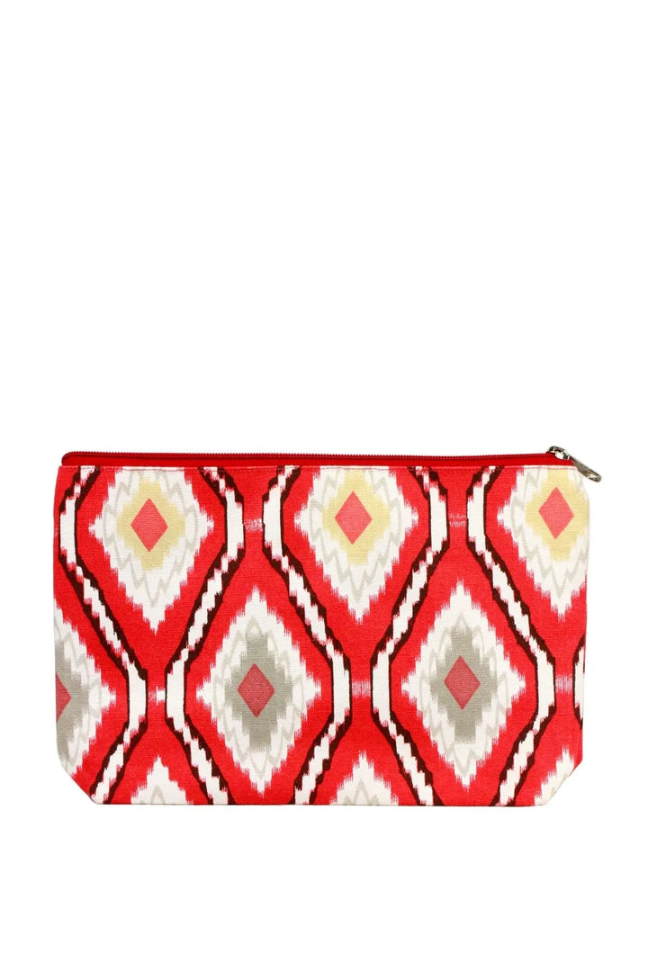 Ikat Cosmetic Bag Red