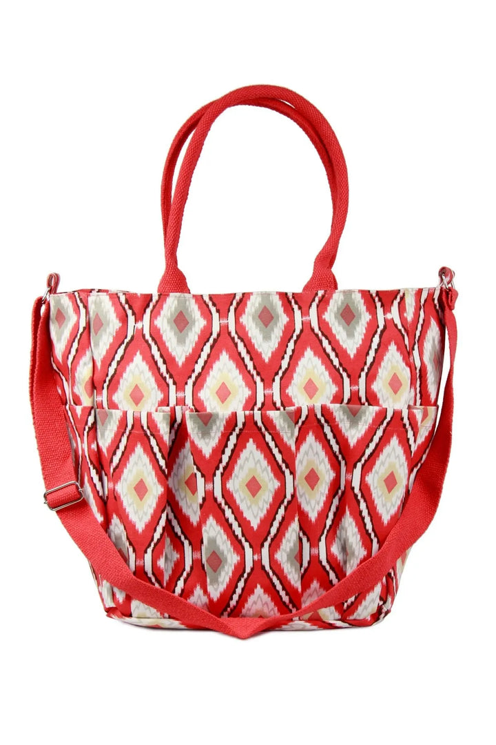 Oasis Red Ikat Weekender Bag Red