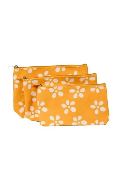 Daisies Cosmetic Bag Sandy Brown