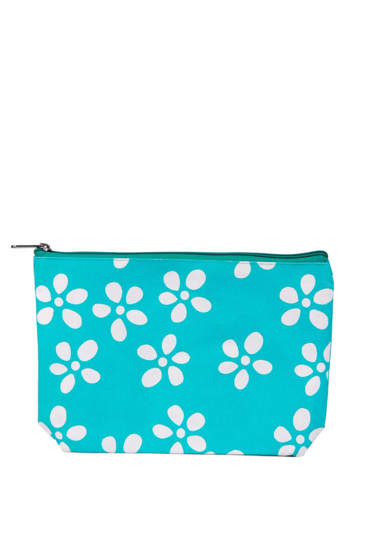 Daisies Cosmetic Bag Dark Turquoise