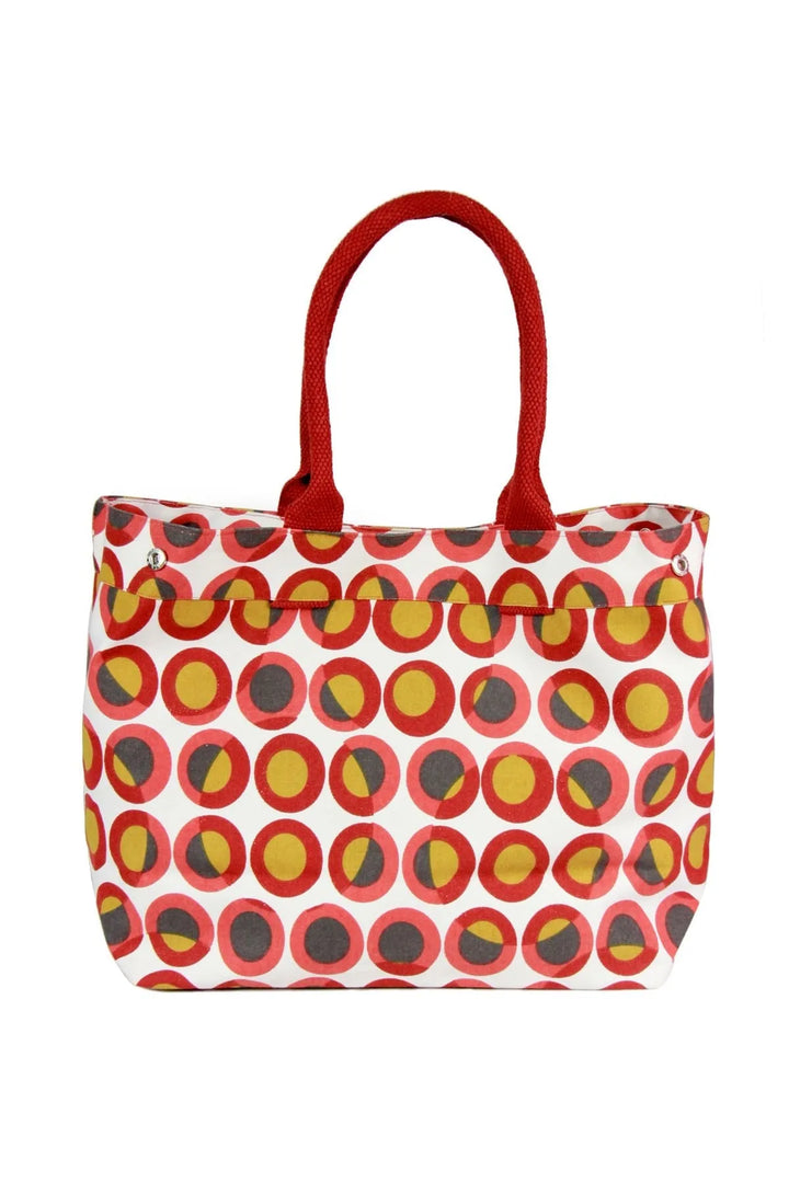 Retro Tote Bag Dark Red