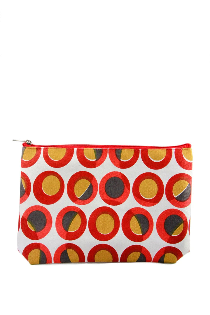 Retro Cosmetic Bag Dark Red