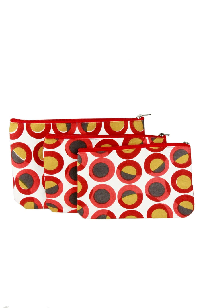 Retro Cosmetic Bag Dark Red