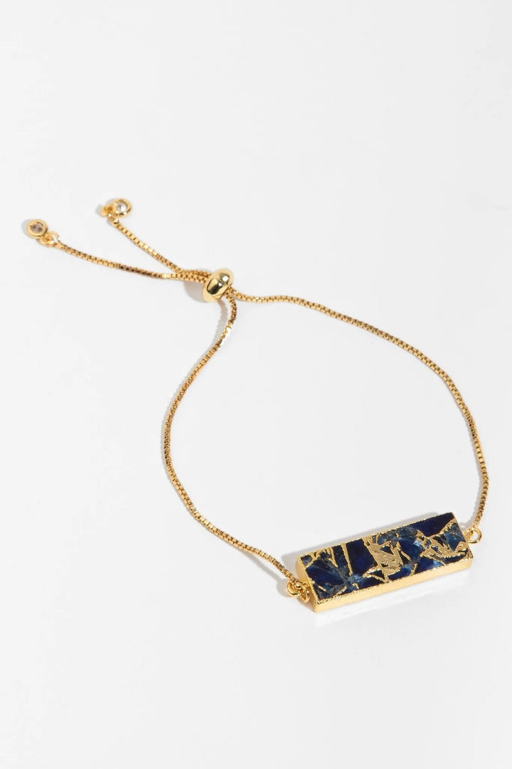 Mojave Rectangle Gemstone Bracelet Dark Blue