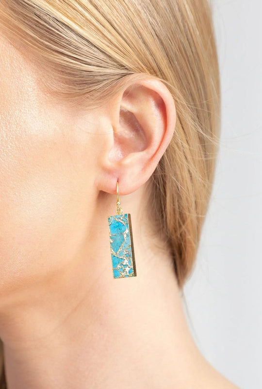 Mojave Rectangle Gemstone Earrings