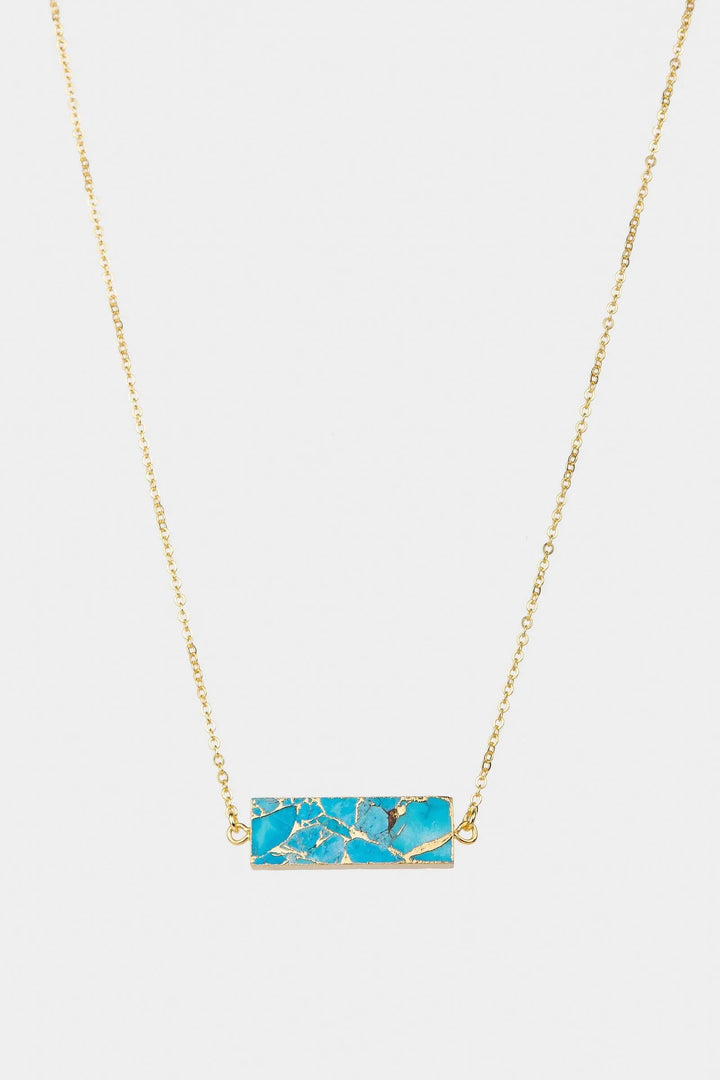 Mojave Rectangle Gemstone Necklace Turquoise