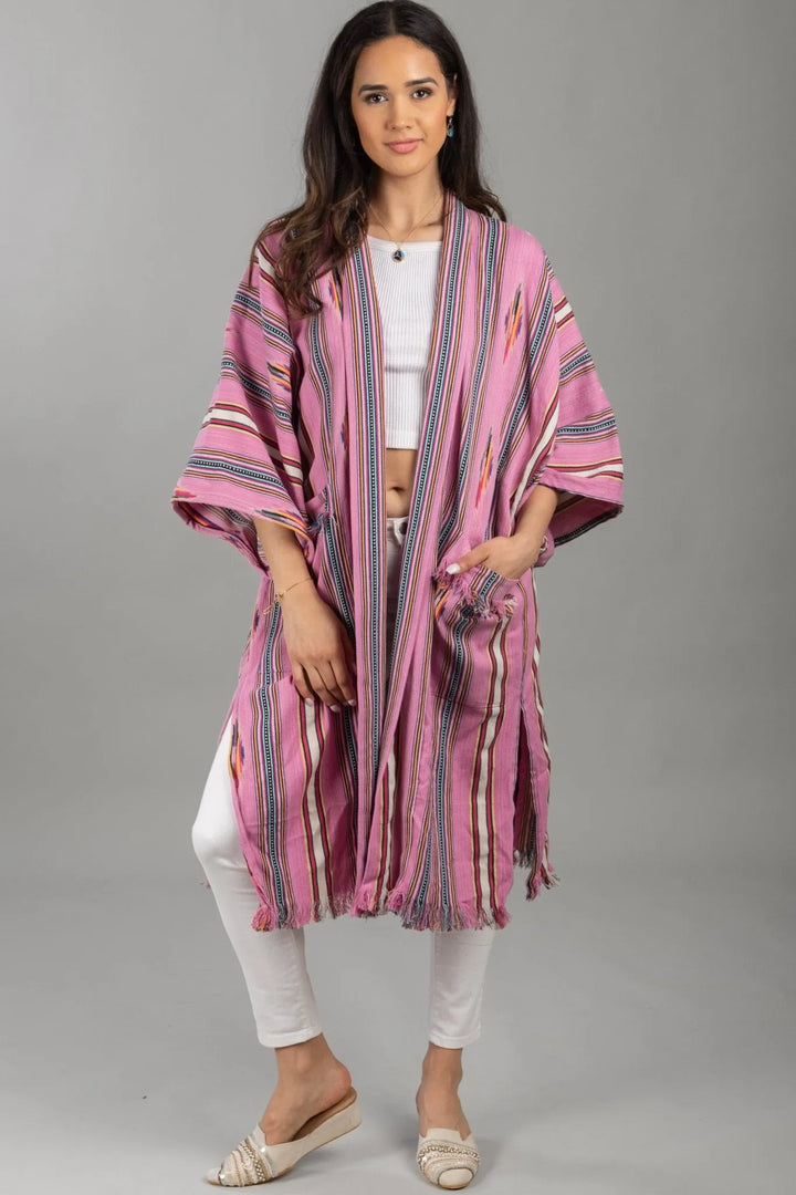 Margarita Ikat Striped Jacket Pink