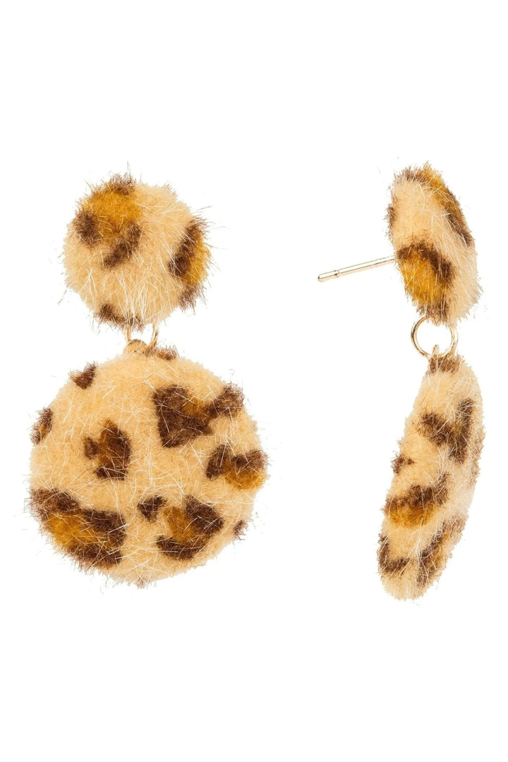 Fuzzy Leopard Earring Moccasin