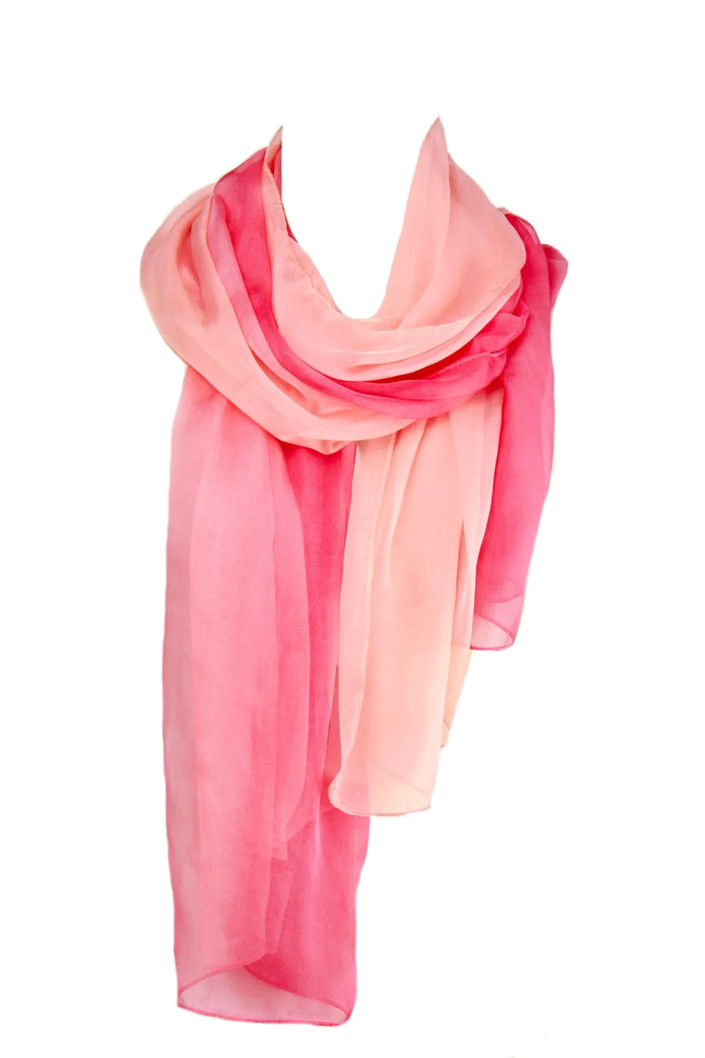 Ombre Silk Scarf Peach Puff