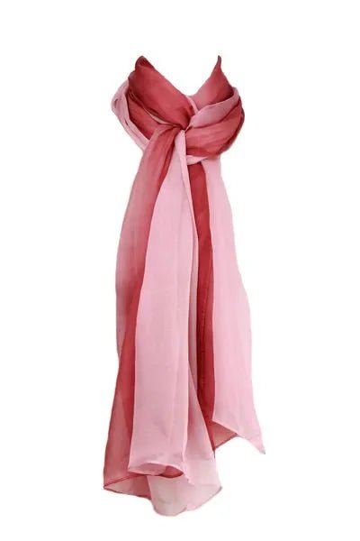 Ombre Silk Scarf Crimson