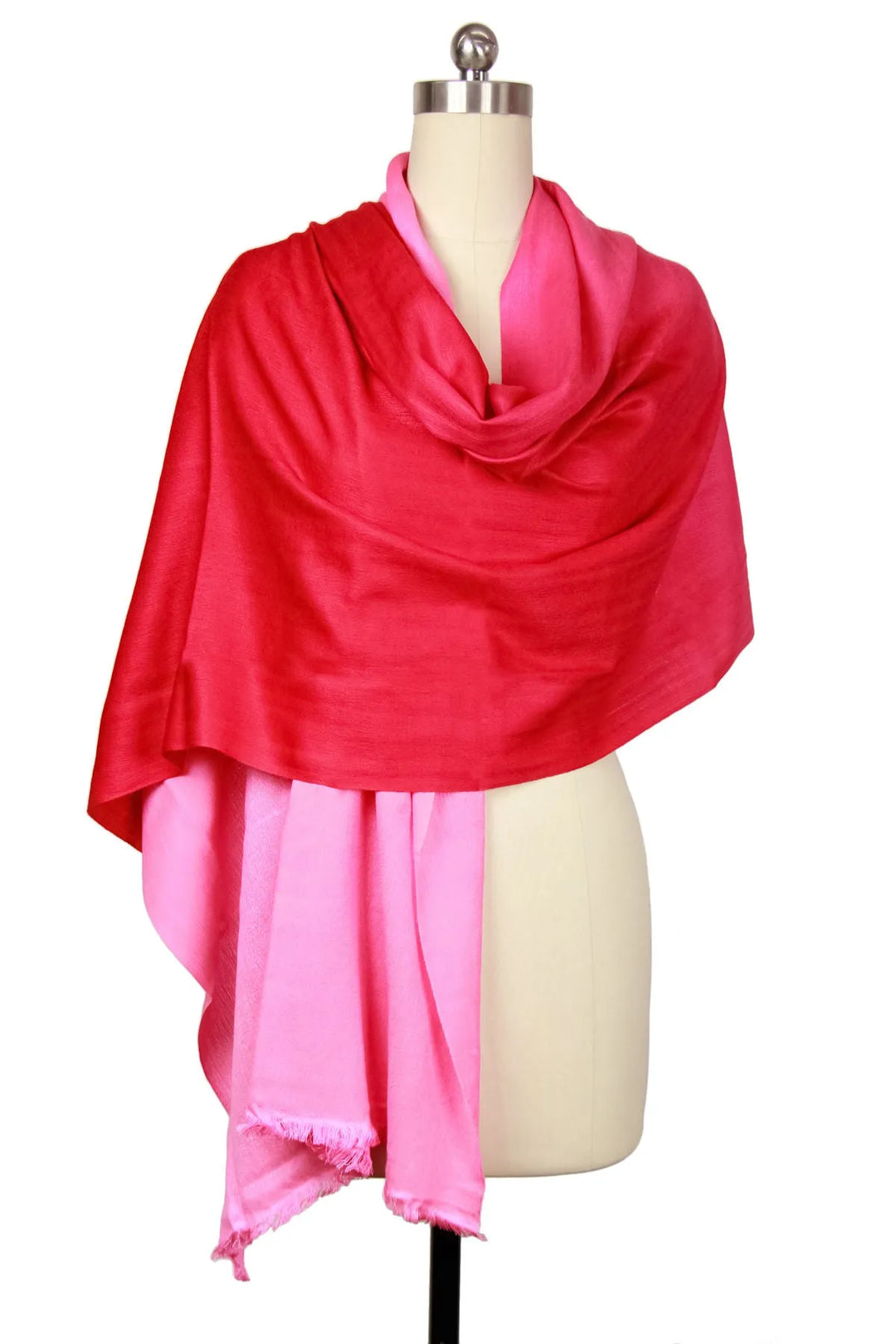 Cashmere Ombre Silk Scarf Hot Pink