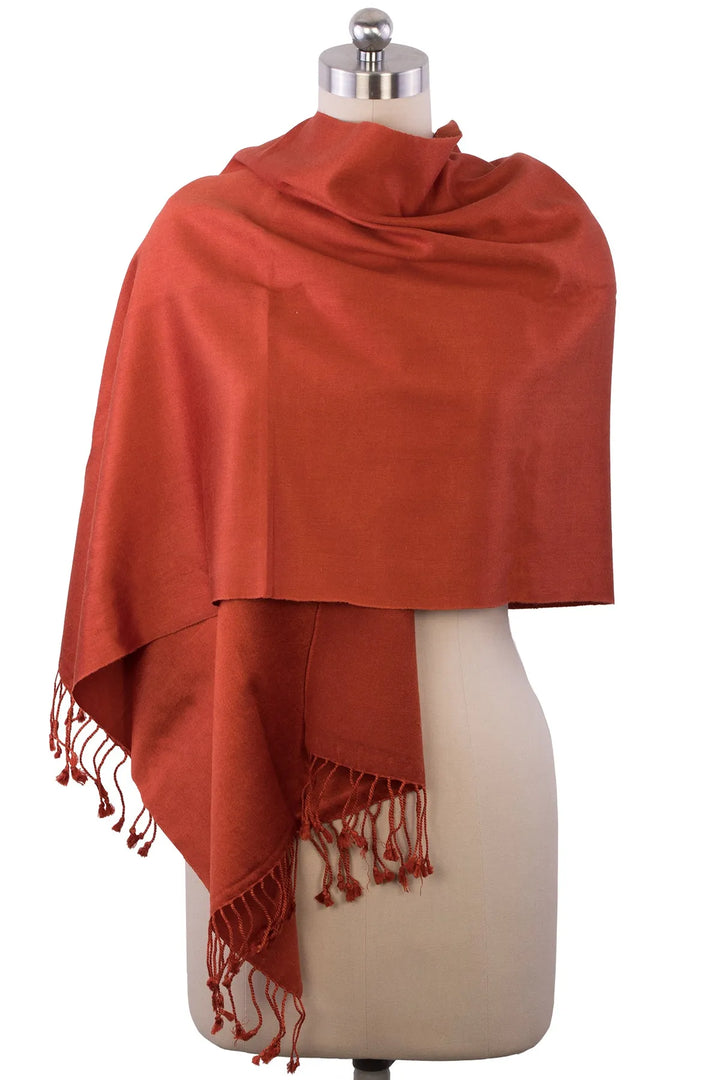 Pashmina Satin Scarf Coral