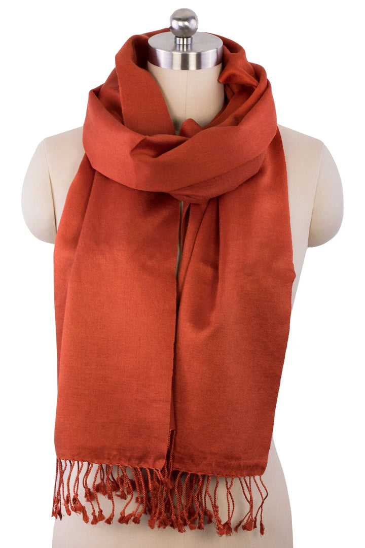 Pashmina Satin Scarf Coral