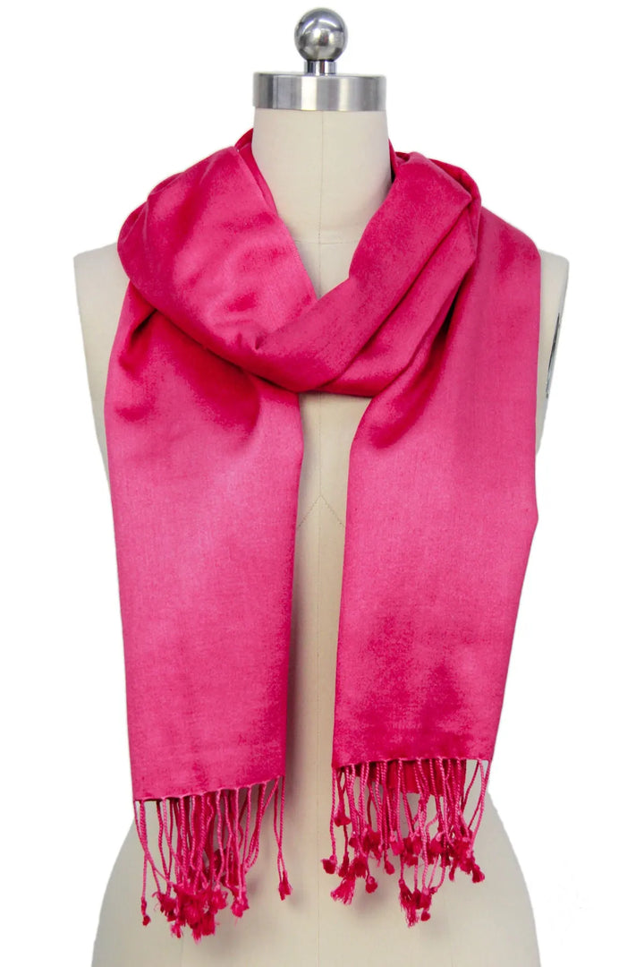 Pashmina Satin Scarf Fuchsia