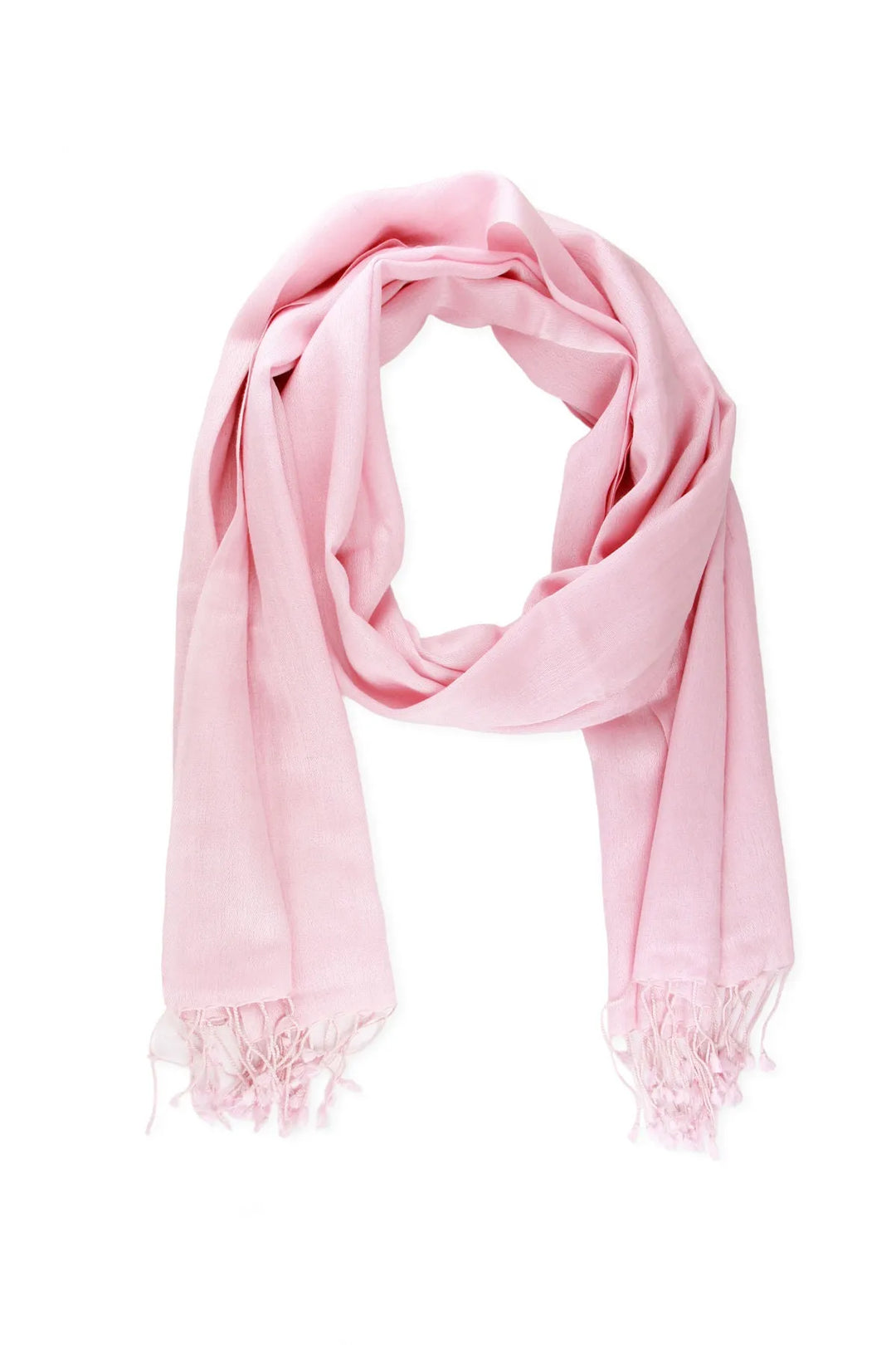 Cashmere Silk A Eyelash Scarf - SAACHI - Pink - Scarves