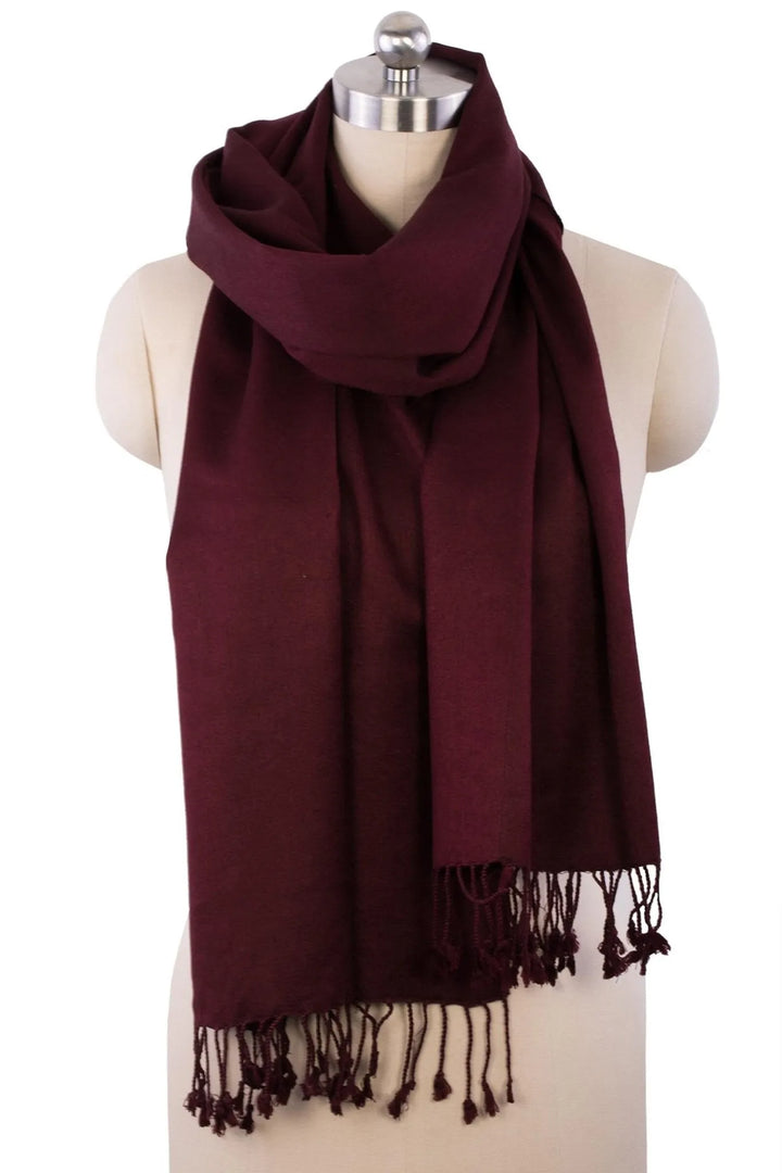 Pashmina Satin Scarf Maroon