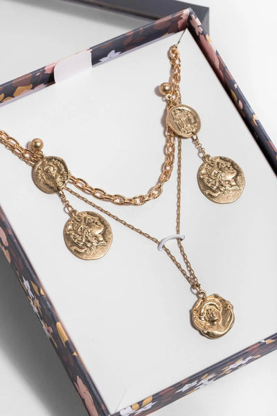 Coin Necklace and Earring Gift Set - SAACHI