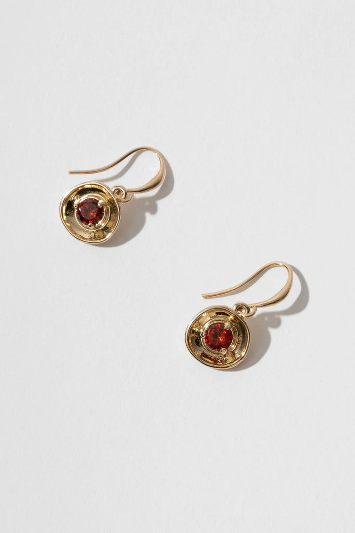 Divine Multi Charm Earrings Red