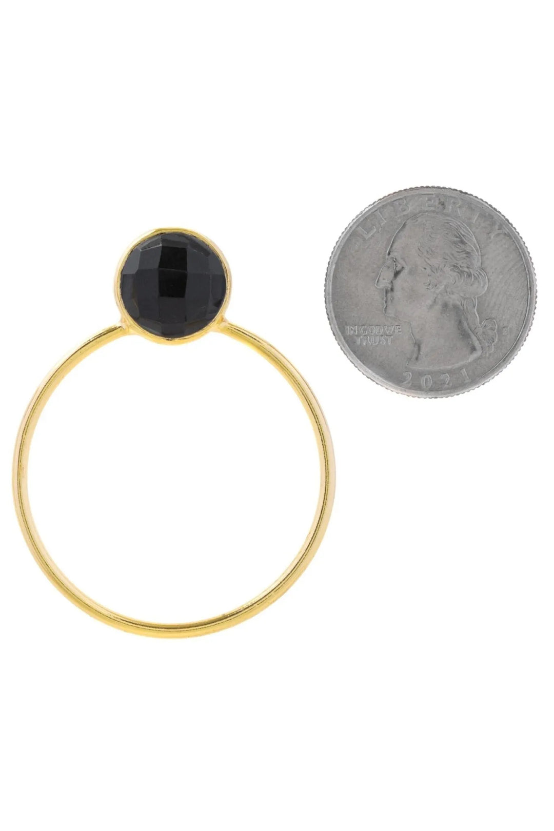 Gemstone Adorned Hoop Earrings Black