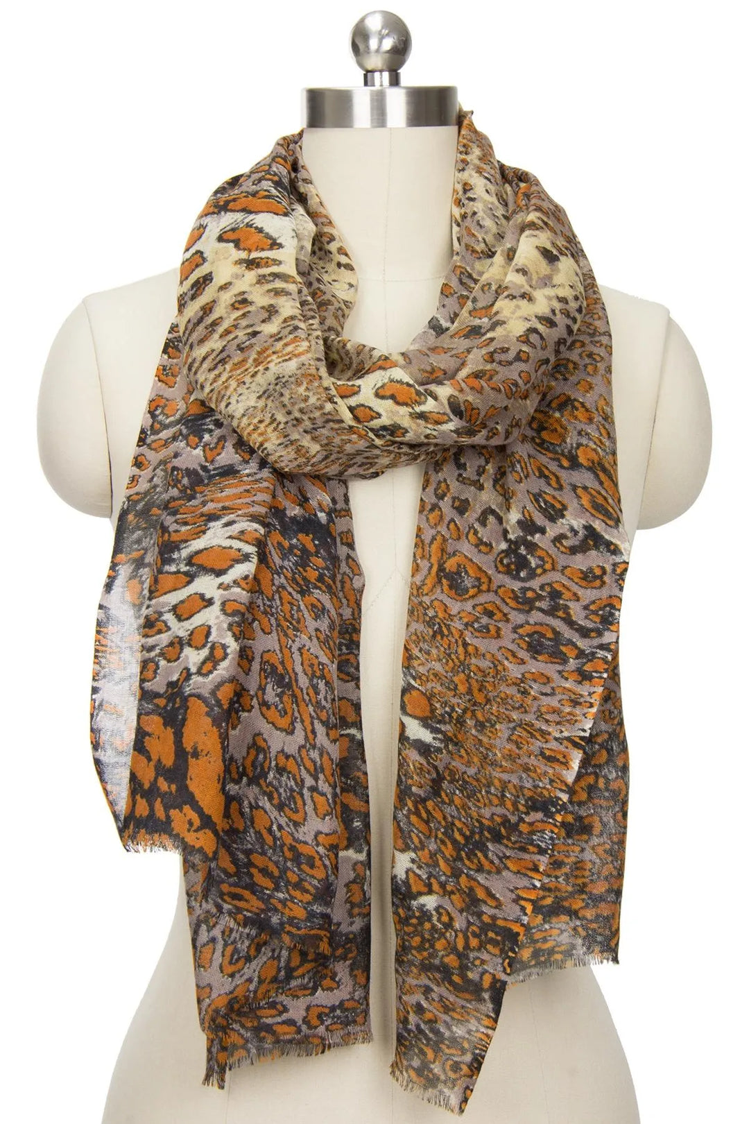 Leo Multi Color Scarf Wheat