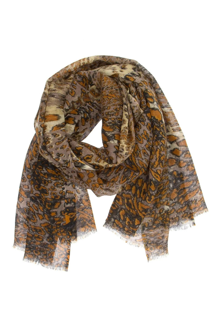 Leo Multi Color Scarf Wheat