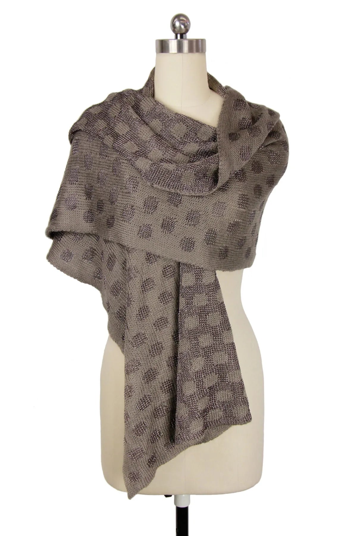 Louis Vuitton Mink Monogram Pattern Scarf - Grey Scarves and