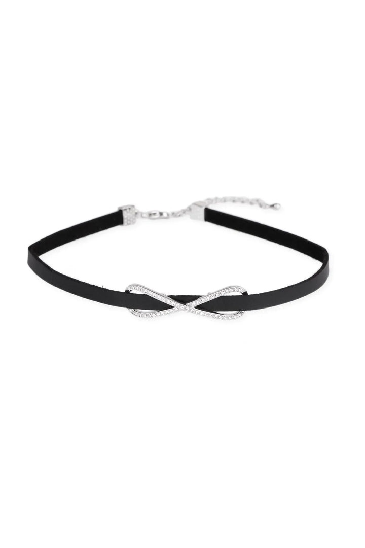 Infinity Crystal Choker Black