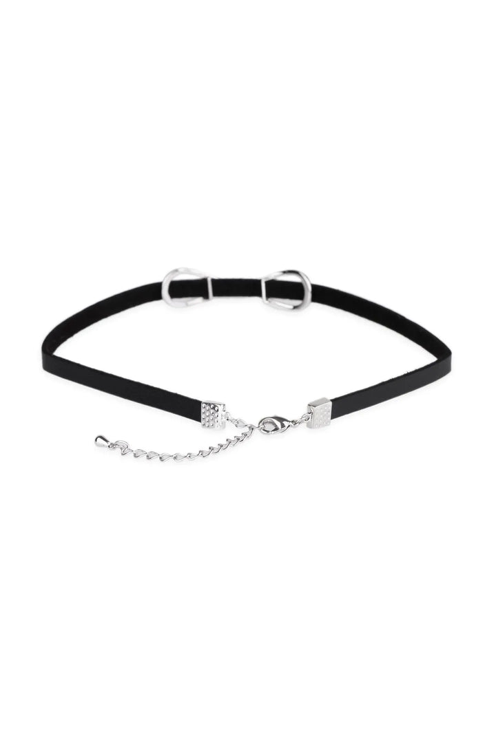 Infinity Crystal Choker Black