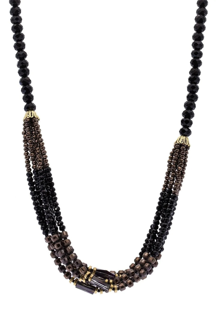 Sangria Beaded Necklace Black