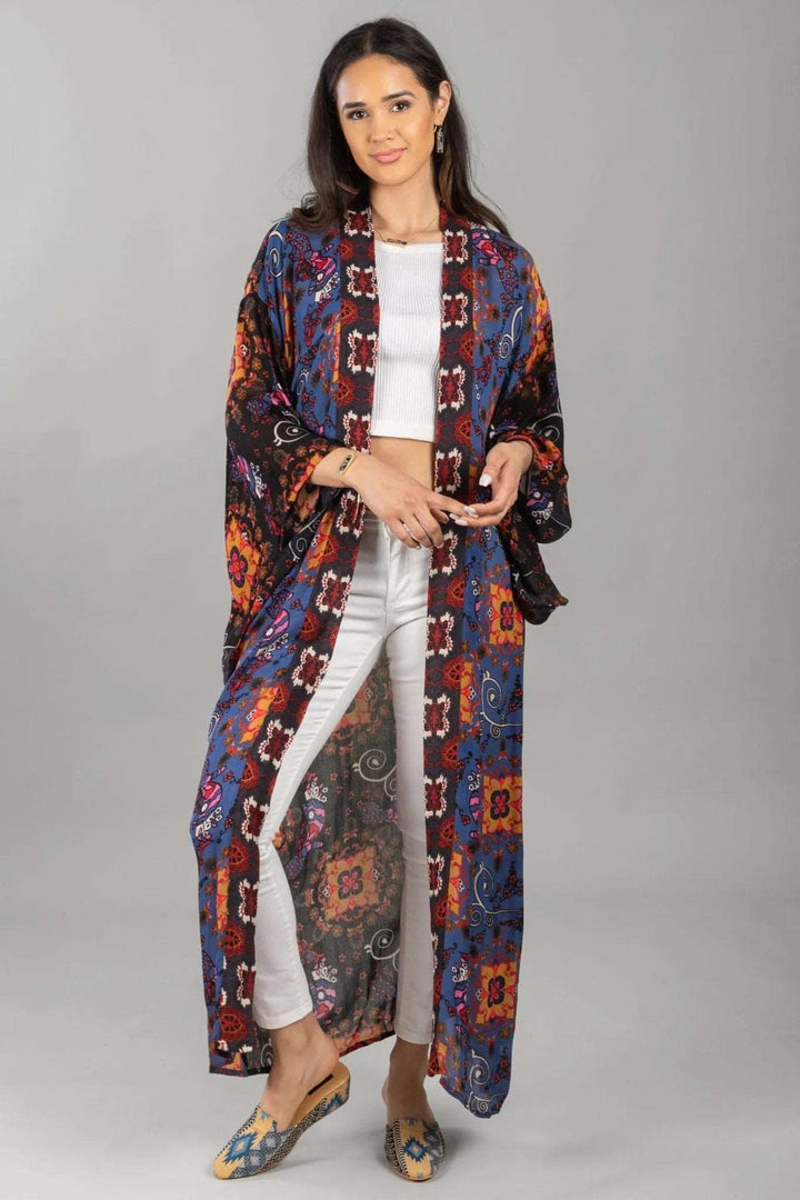 Aurora Long Kimono - SAACHI - Black / One Size — Fits All - Kimono