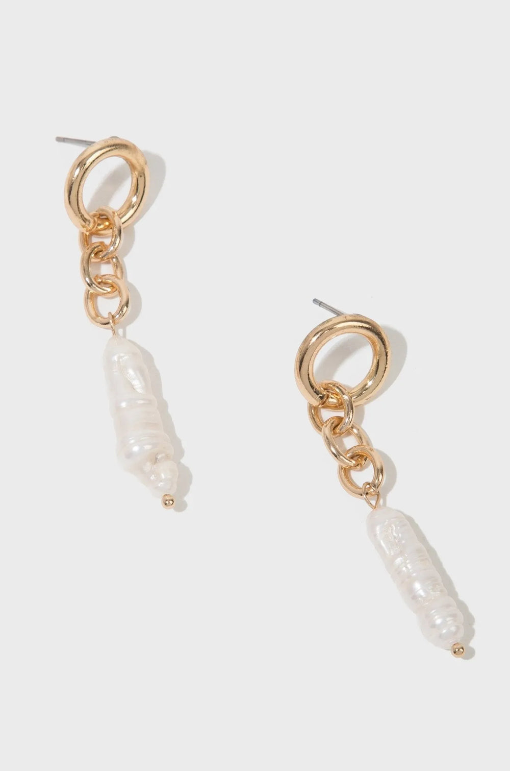 Eleanor Pearl Drop Earrings White