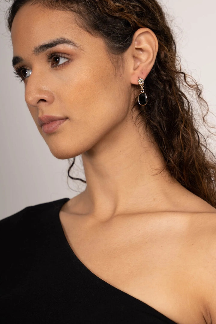 Rosie Drop Earrings Black