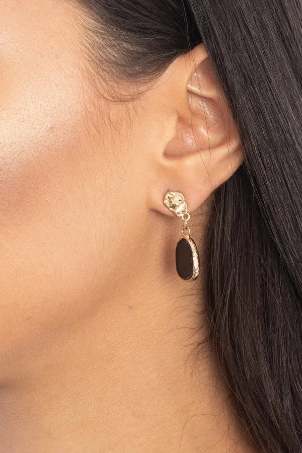 Rosie Drop Earrings Black