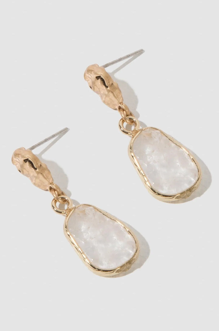 Rosie Drop Earrings White