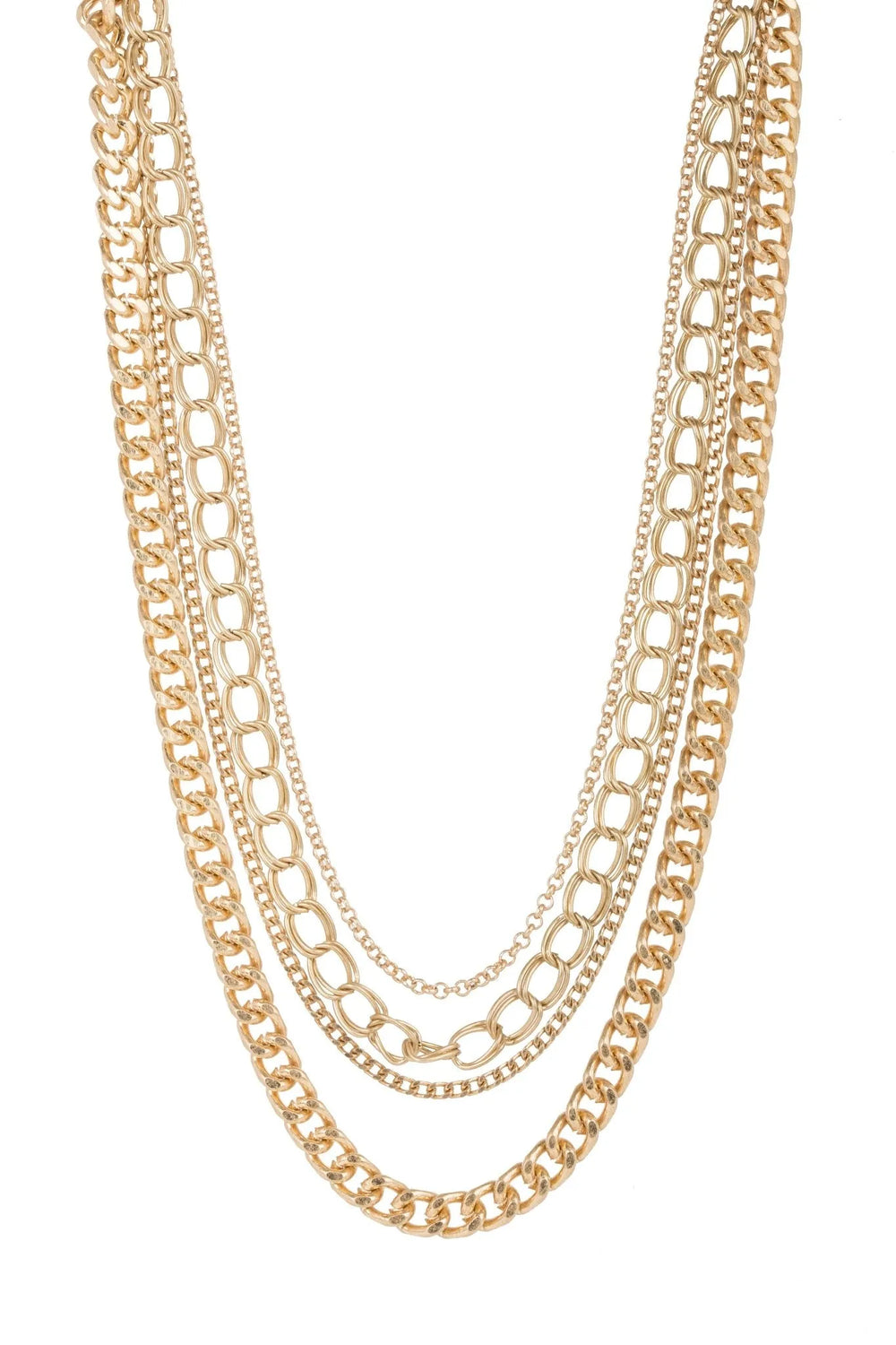 Brooklyn Layered Chain Necklace Gold