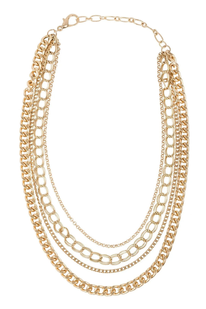 Brooklyn Layered Chain Necklace Gold